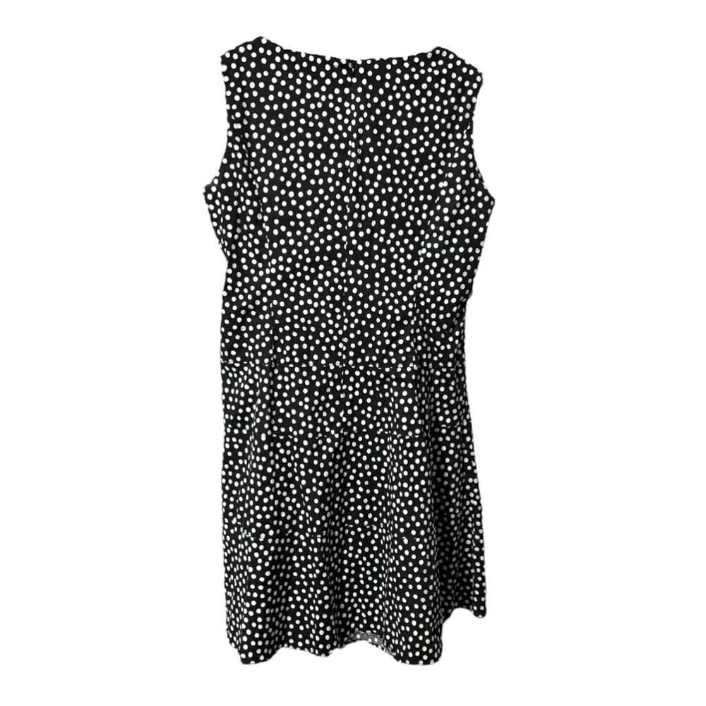 Tailored Polka Dot Dress - 14edium Sleeveless Classic Midi Fit & Flare - Picture 3 of 16